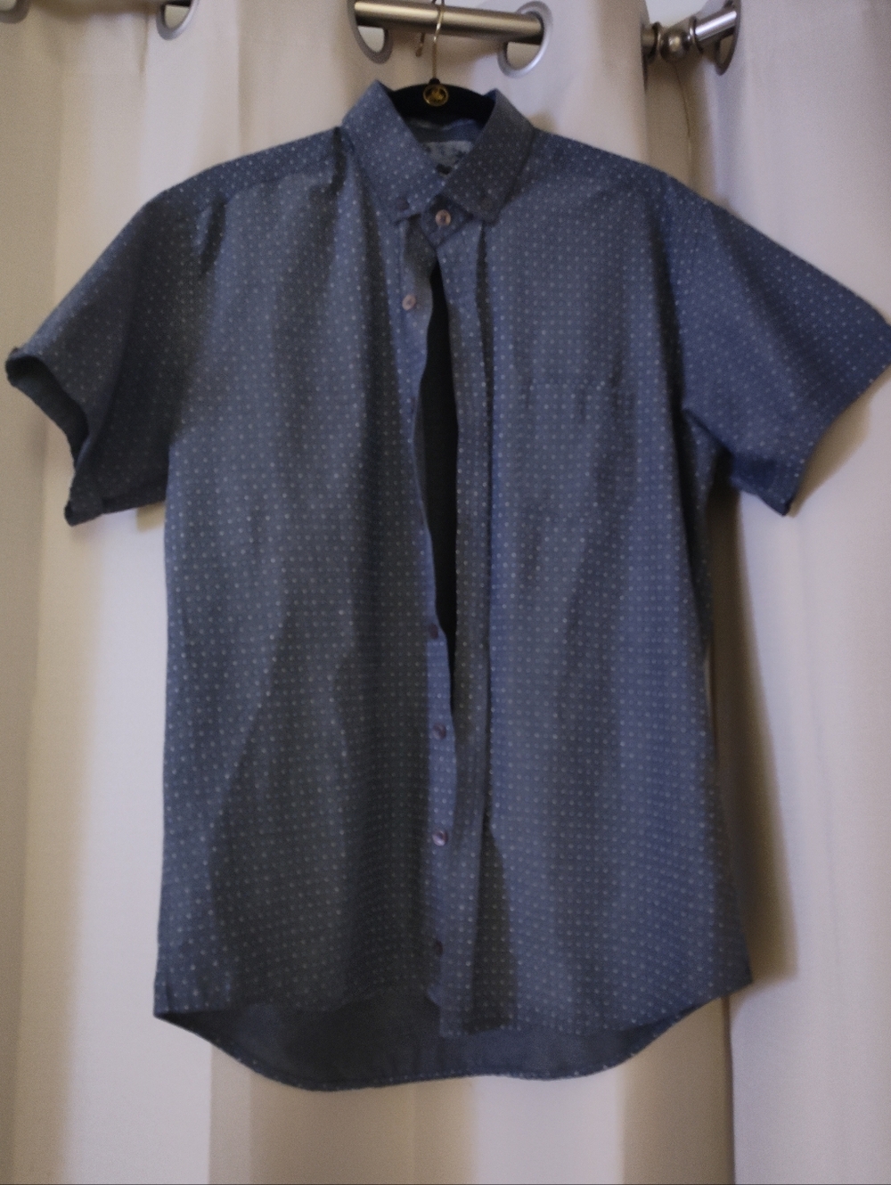 Steel & Jelly Men's Short-Sleeve Button-Up Shirt in Blue